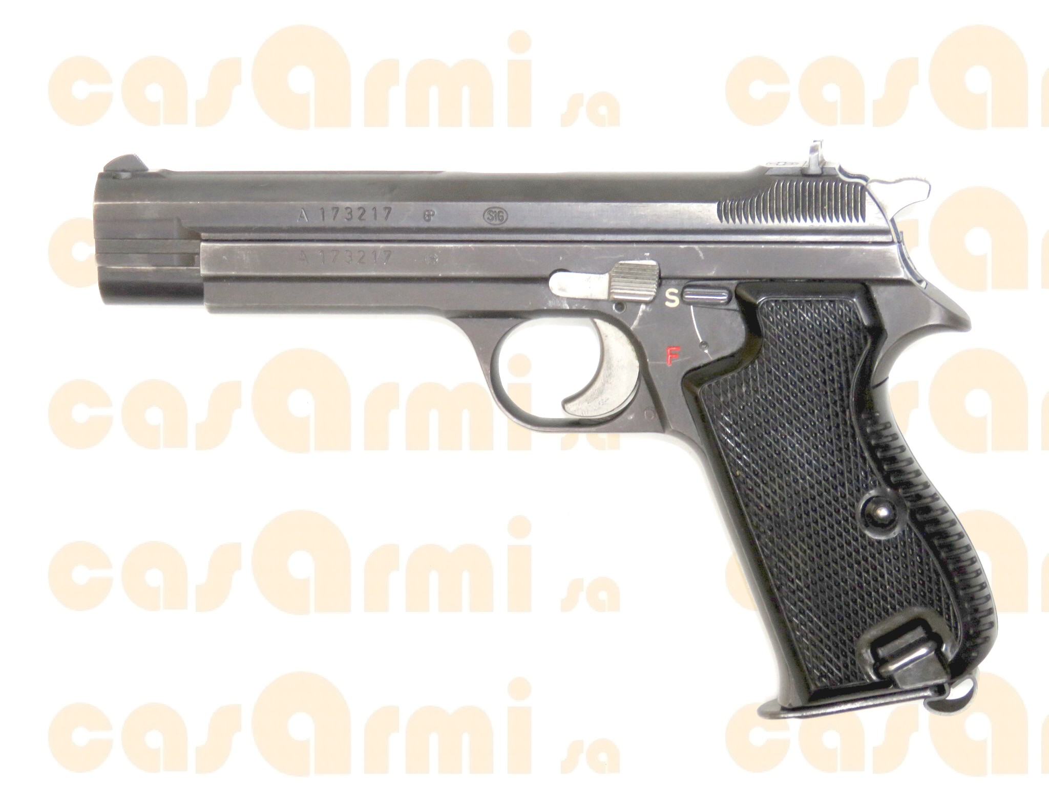 SIG mod. P210/2, con fodero originale e secondo caricatore 9 Para